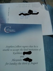 For the record, we had a lot of actual friends and family not even RSVP no. So, really, you're still ahead of the game.