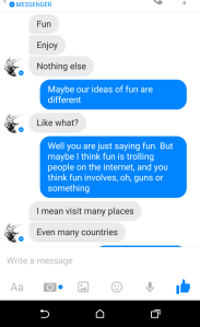 Our idea of fun is different